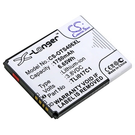 Bsc Preferred TCL VZW-TCL-4056 Flip Pro 4056L 4056W Mobile Phone Replacement Battery CS-OTS406XL.3